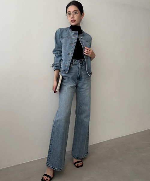 Wide leg denim/ワイドレッグデニム（デニムパンツ）｜anuans（ア