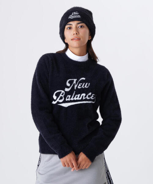 セール】【new balance golf】スクリプトロゴ フェザーヤーン クルー