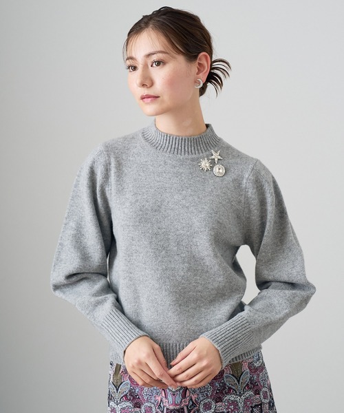 ANAYI（アナイ）の「ウールカシミヤビジュー プルオーバー（ニット