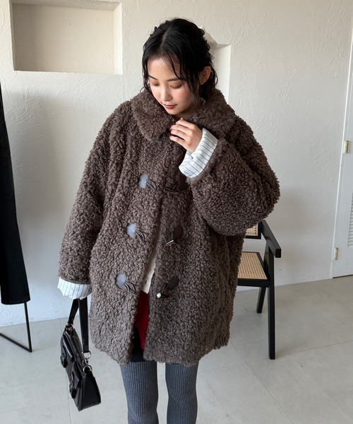 MUHET（ミュエータ）の「poodle shaggy duffle coat / プードル