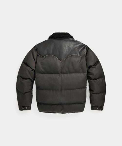 RRL（ダブル アール エル）の「シアリングカラー レザーヨーク