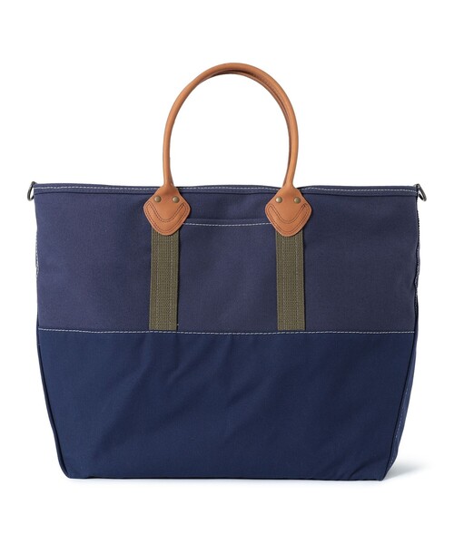 L.L.Bean / 別注 Deep Bottom Leather Handle Zip Tote XL（トート