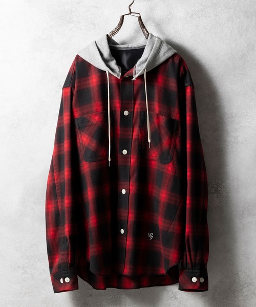 NUMBER (N)INE（ナンバーナイン）の「OMBRE CHECK FLANNEL HOODIE