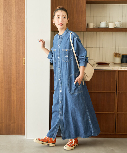 限定展開 Lee/リー 別注 FLARE MAXI ONEPIECE/フレア マキシ