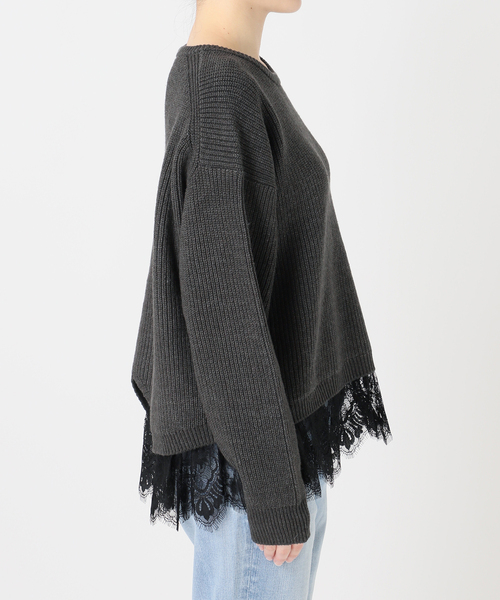 Spick & Span（スピックアンドスパン）の「レースドッキング畦ニット