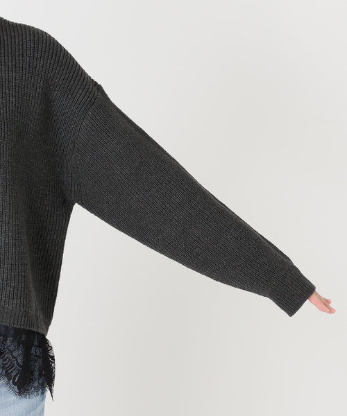 Spick & Span（スピックアンドスパン）の「レースドッキング畦ニット