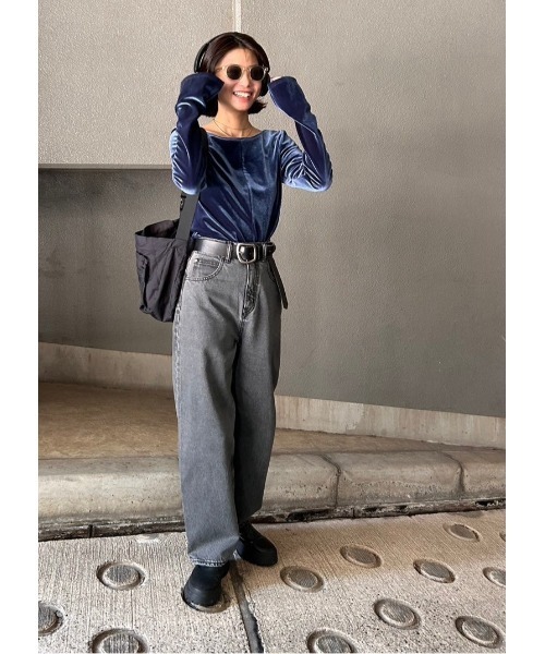 BLACK BY MOUSSY（ブラックバイマウジー）の「□PUNA long black denim