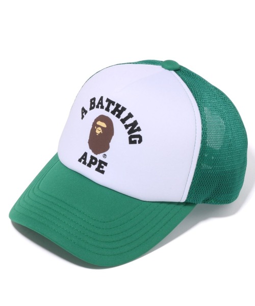 A BATHING APE（アベイシングエイプ）の「COLLEGE MESH CAP M
