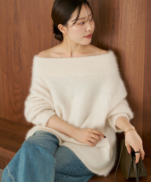 plage（プラージュ）の「Fur Off Neck ニット（ニット/セーター）」 - WEAR