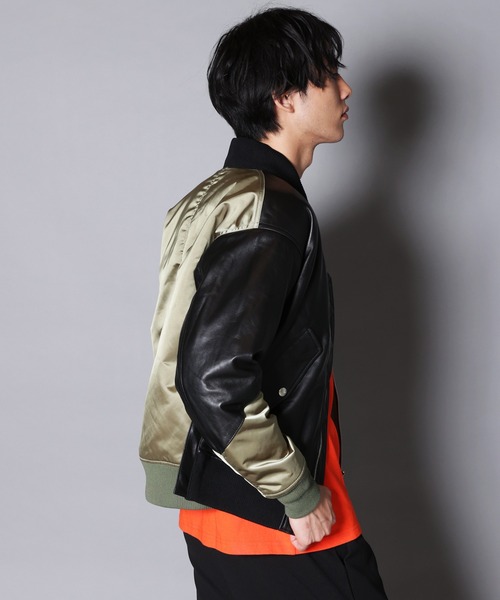 JACKROSE（ジャックローズ）の「JE ラムレザー切替中綿MA-1（MA-1
