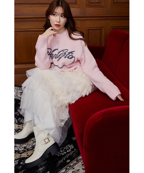 Loved one Logo Jacquard Knit（ニット/セーター）｜Her lip to（ハー