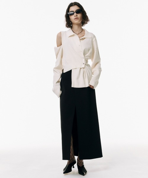 セール】SLIT LAYERED LONGSKIRT/スリットレイヤードロングスカート