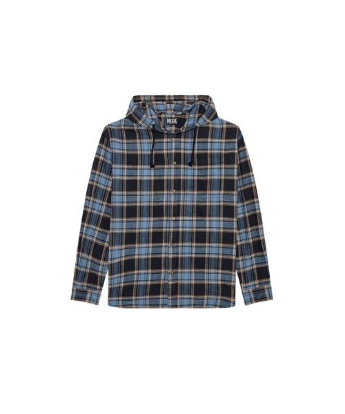 DIESEL（ディーゼル）の「メンズ シャツ チェック パーカー（シャツ