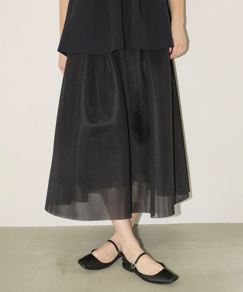 セール】SHEER RUSSELL VOLUME FLARE SKIRT（スカート）｜CLANE