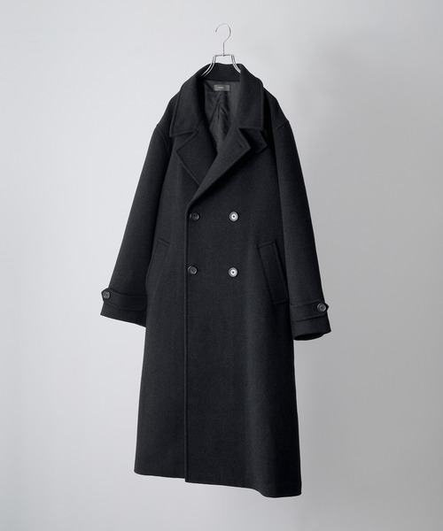 セール】【CLEL】Wool Blend Tech Melton Double Chester Coat