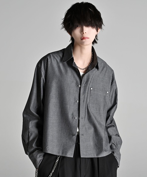 Cropped Regular Collar Silhouette Shirt / クロップド・レギュラー