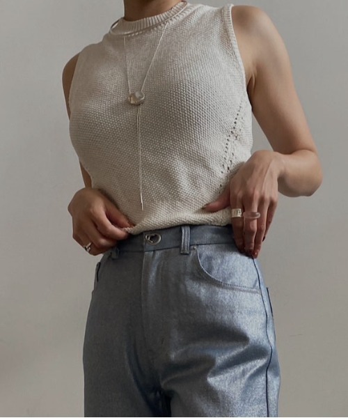 BACK WAIST OPEN KNIT TOP（ニット/セーター）｜Ameri（アメリ）の