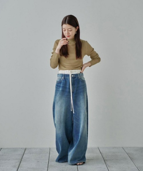 TODAYFUL（トゥデイフル）の「Layered Waist Denim（デニムパンツ