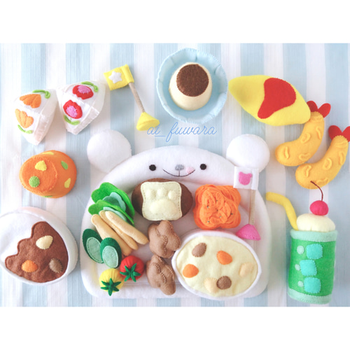 フェルトのお子様ランチセット♡フェルトおままごと おもちゃ・人形