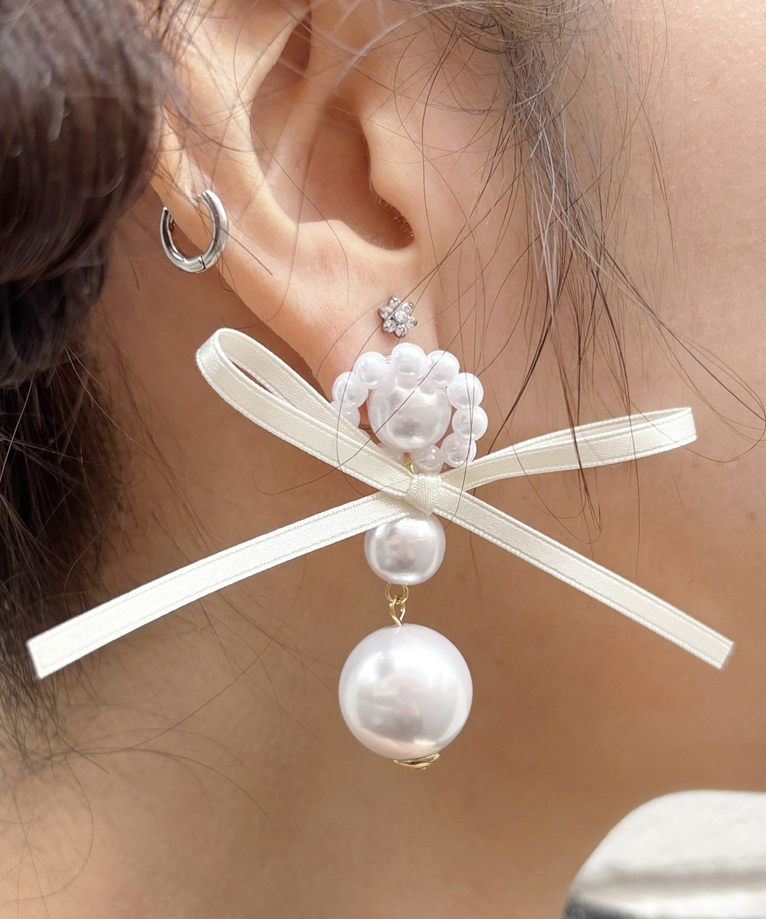 Casselini(キャセリーニ)パールビーズリボンピアス | CASSELINI ONLINE