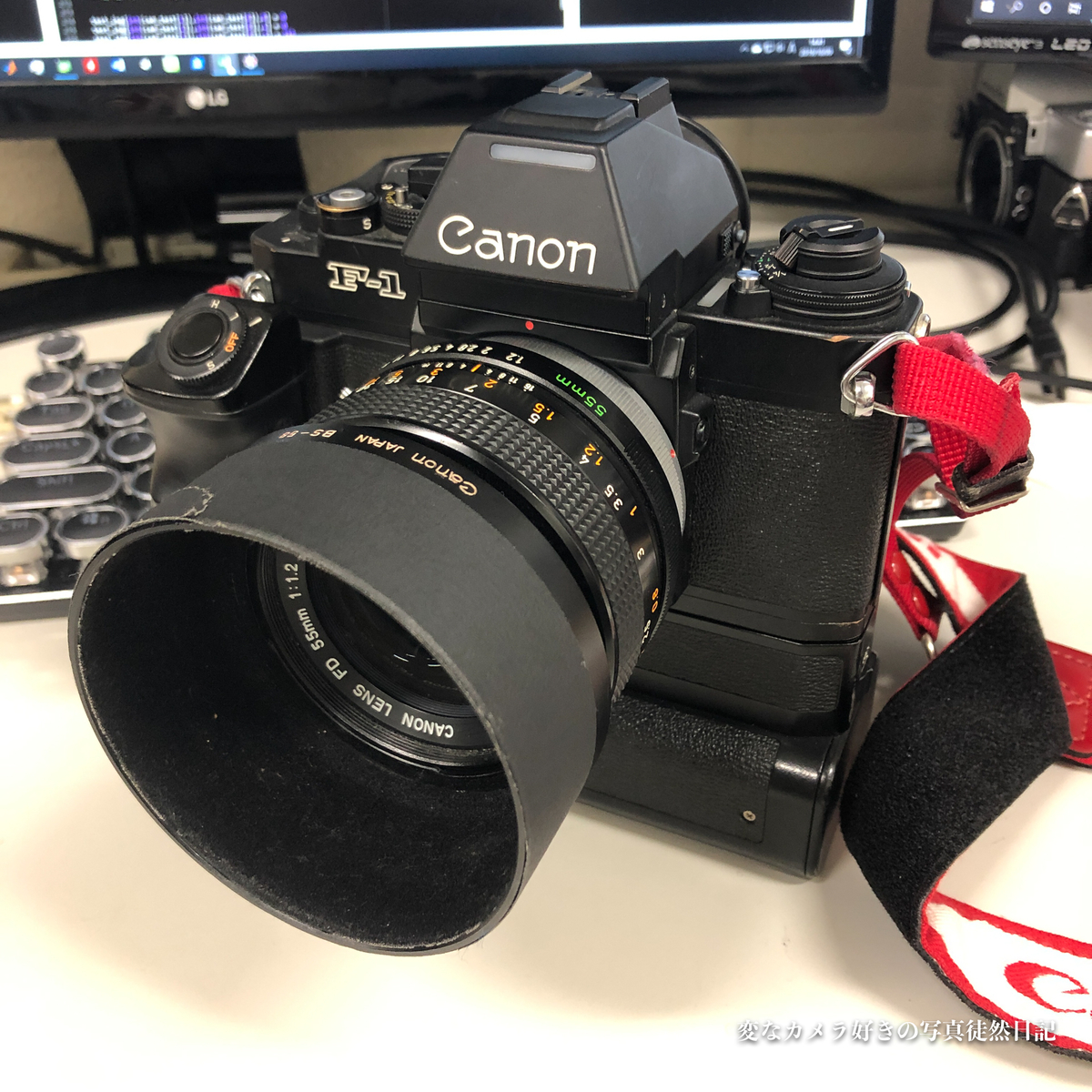 CANON キャノンニューF1モータードライブつきレンズ4本 NEW F-1 + AE
