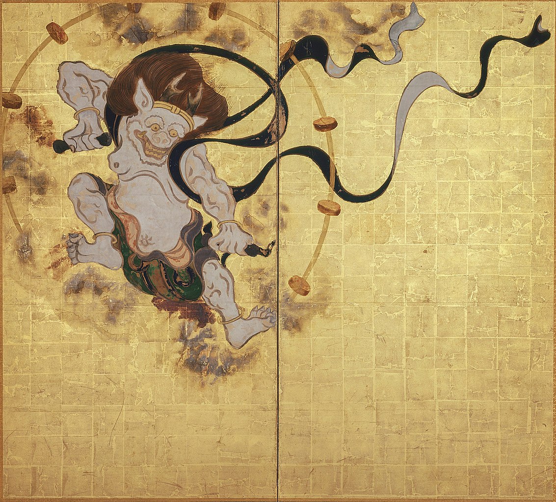 俵屋宗達筆「風神雷神図屏風」 ふうじんらいじんずびょうぶ - 戦国日本