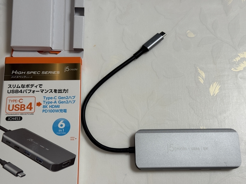 j5create JCH453 USB4 8K60 6in1 スリムマルチハブ - かっクンのブログ