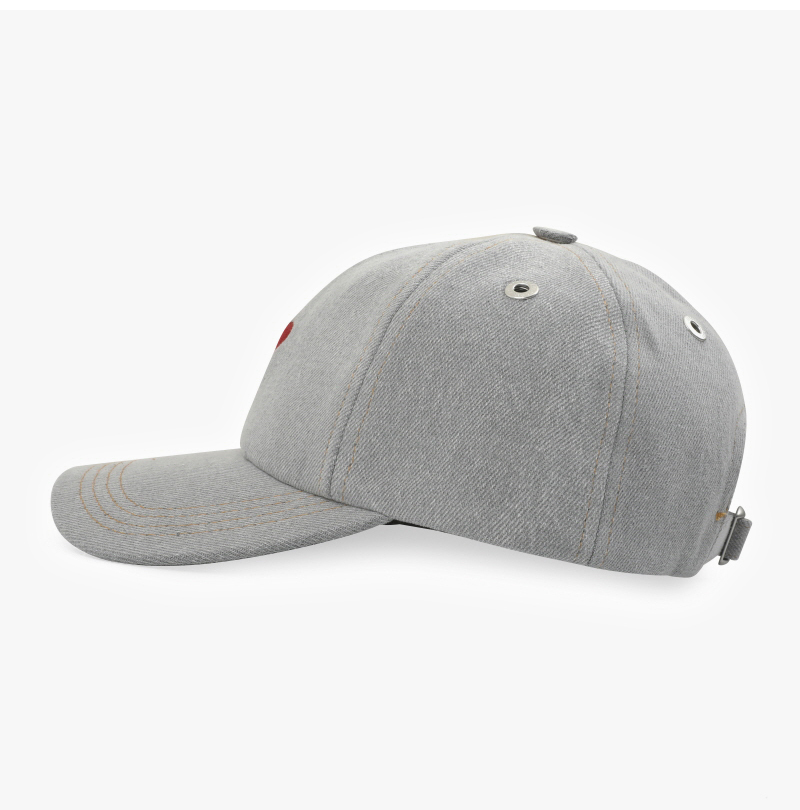 AMI PARIS SMALL A CANVAS CAP グレー AMI PARIS SMALL A CANVAS CAP