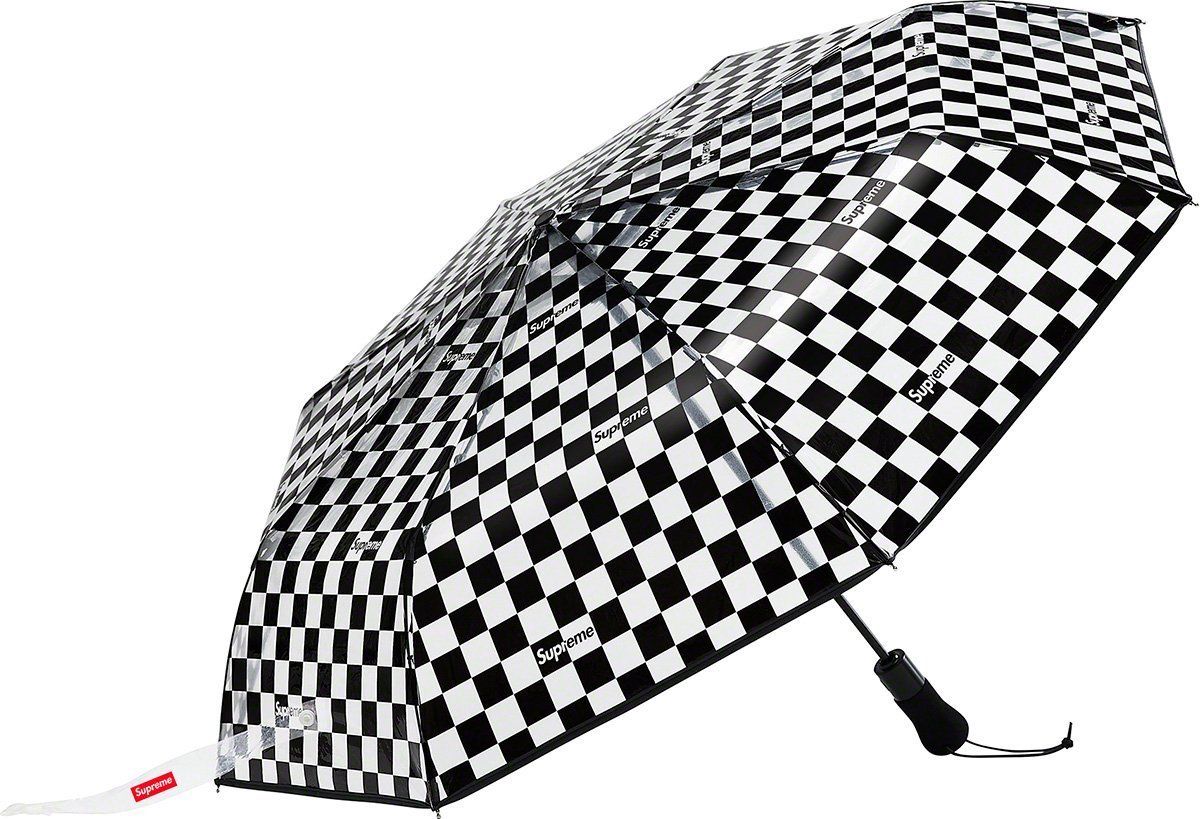 SS20 Supreme ShedRain Transparent Checkerboard Umbrella - 傘