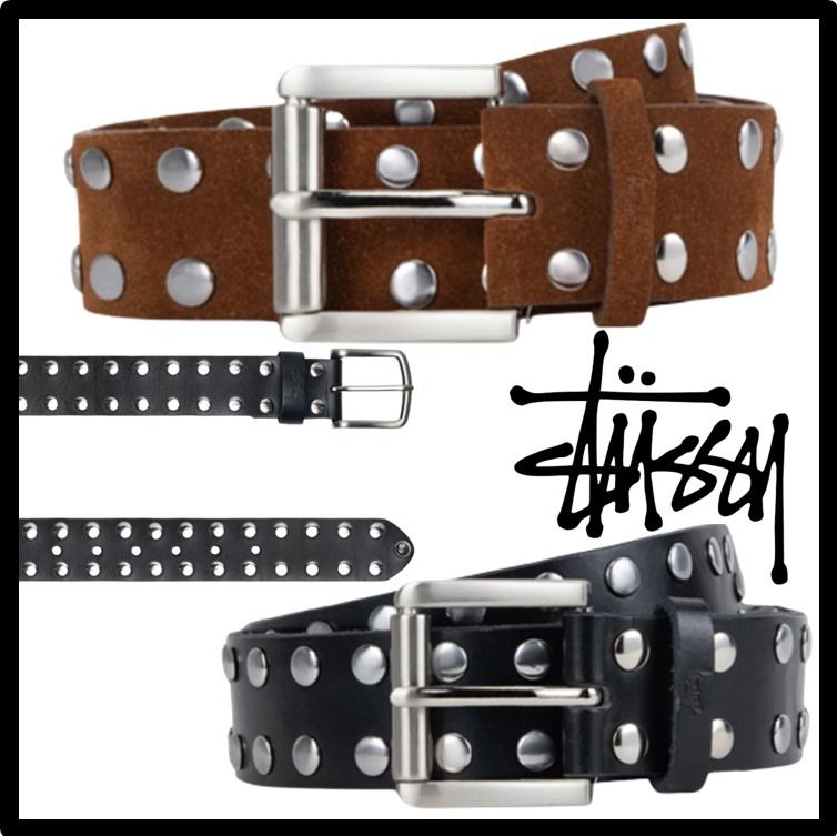 ☆送料・関税込☆Stussy☆8 Ball Studded Belt☆ベルト☆ (STUSSY