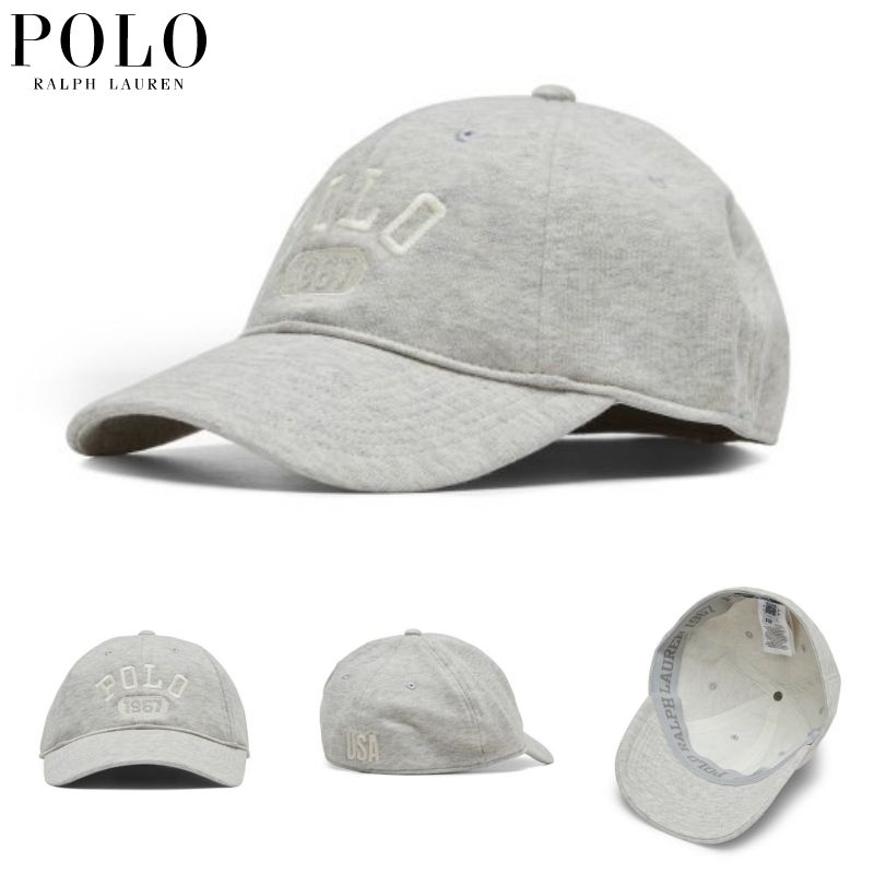 POLO R.LAUREN] ラルフローレン キャップ ロゴ フリース グレー (POLO