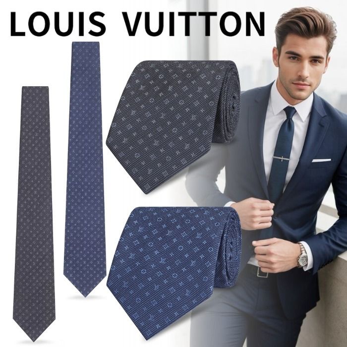 国内直営【LOUIS VUITTON】ネクタイ・モノグラム クラシック 8CM