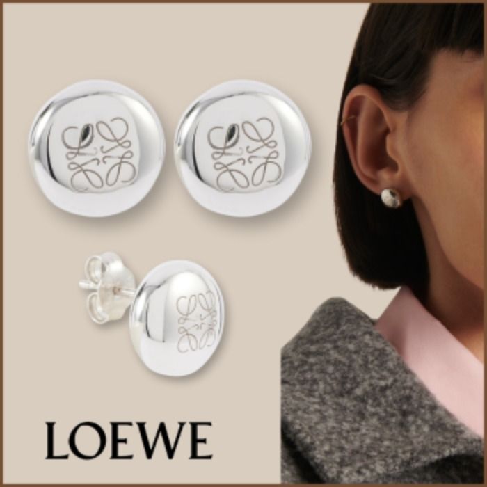 LOEWE】アナグラム ペブル スターリングシルバー ピアス (LOEWE/ピアス