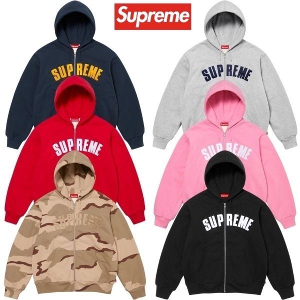 SUPREME】Arc Thermal Lined Zip Up Hooded Sweatshirt (Supreme