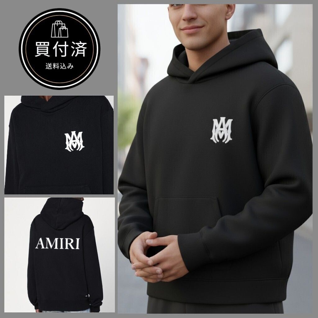 人気☆即発送【AMIRI】アミリ ロゴ フーディ パーカー ブラック (AMIRI