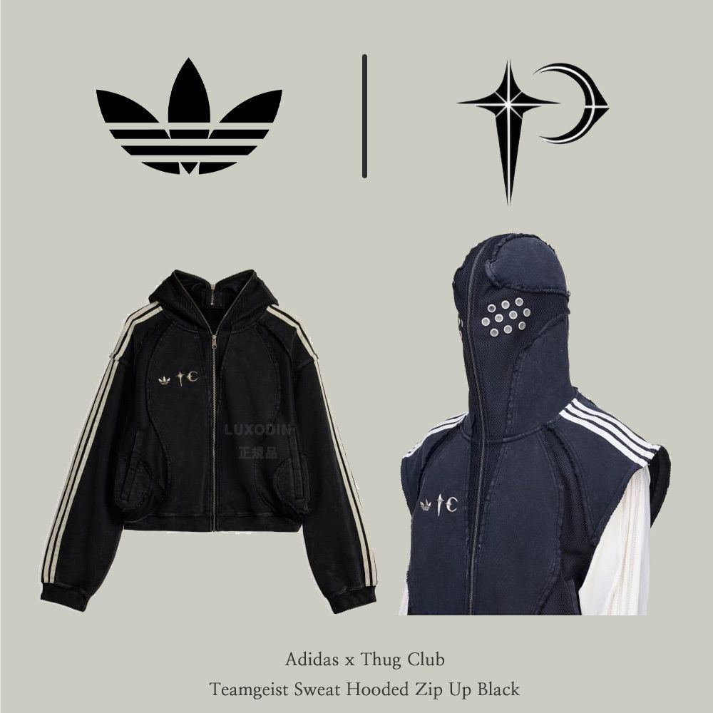 Adidas x Thug Club】Teamgeist Sweat Hooded Black☆正規品 (adidas