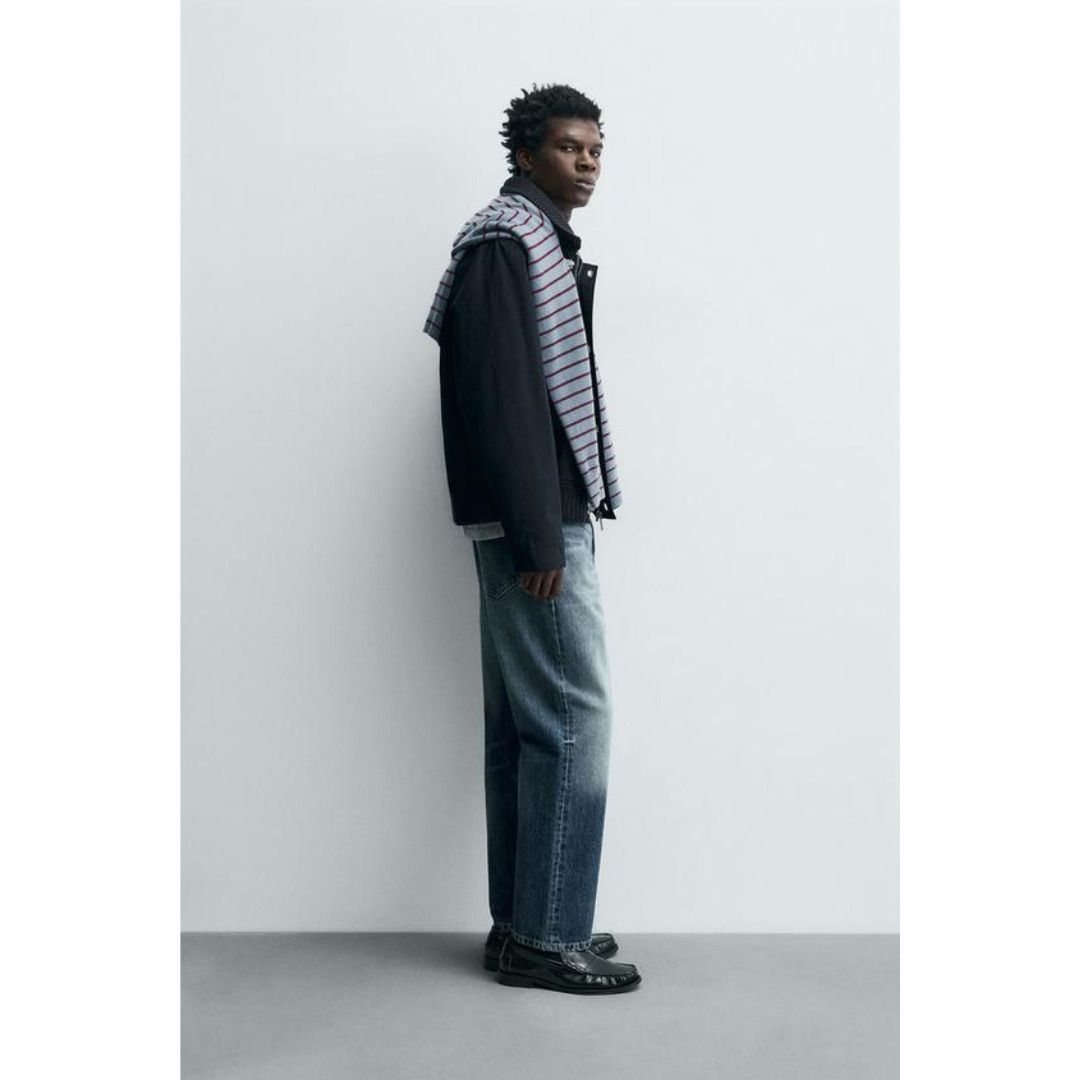 ZARA］トグルボタン コントラストカラージャケット (ZARA/デニム