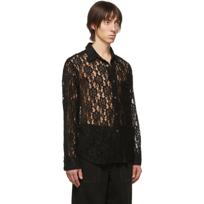 Our Legacy Black Lace Policy Shirt Our Legacy