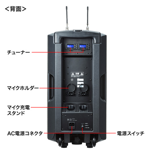 拡声器（スピーカー・大音量・ワイヤレスマイク付き・選挙・講演