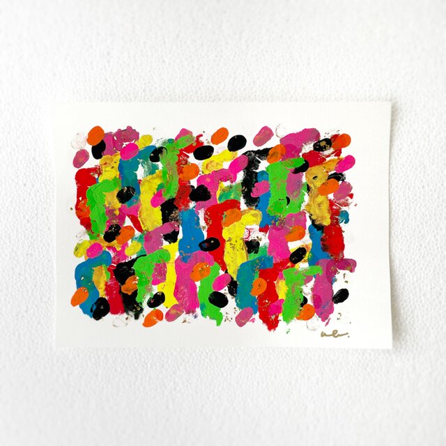 Awake!」 カラフル キラキラ ラメ アクリル 抽象画 絵画 | iichi 日々