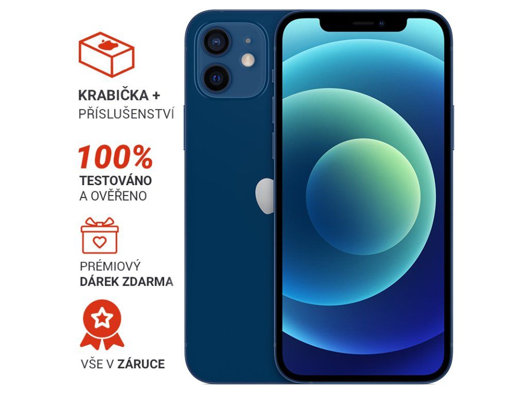 iPhone 12 128GB Blue/Modrá - A - LevneiPhony.cz
