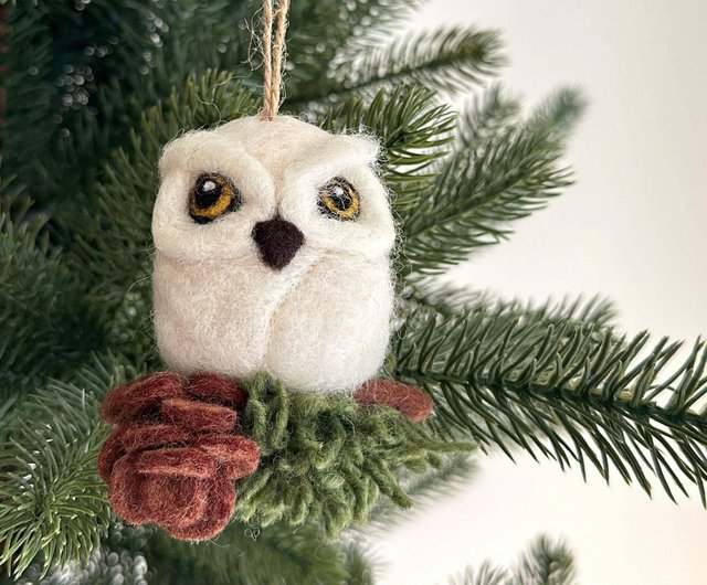 台湾 クリスマスツリーペンダントフクロウクリスマス装飾ウール