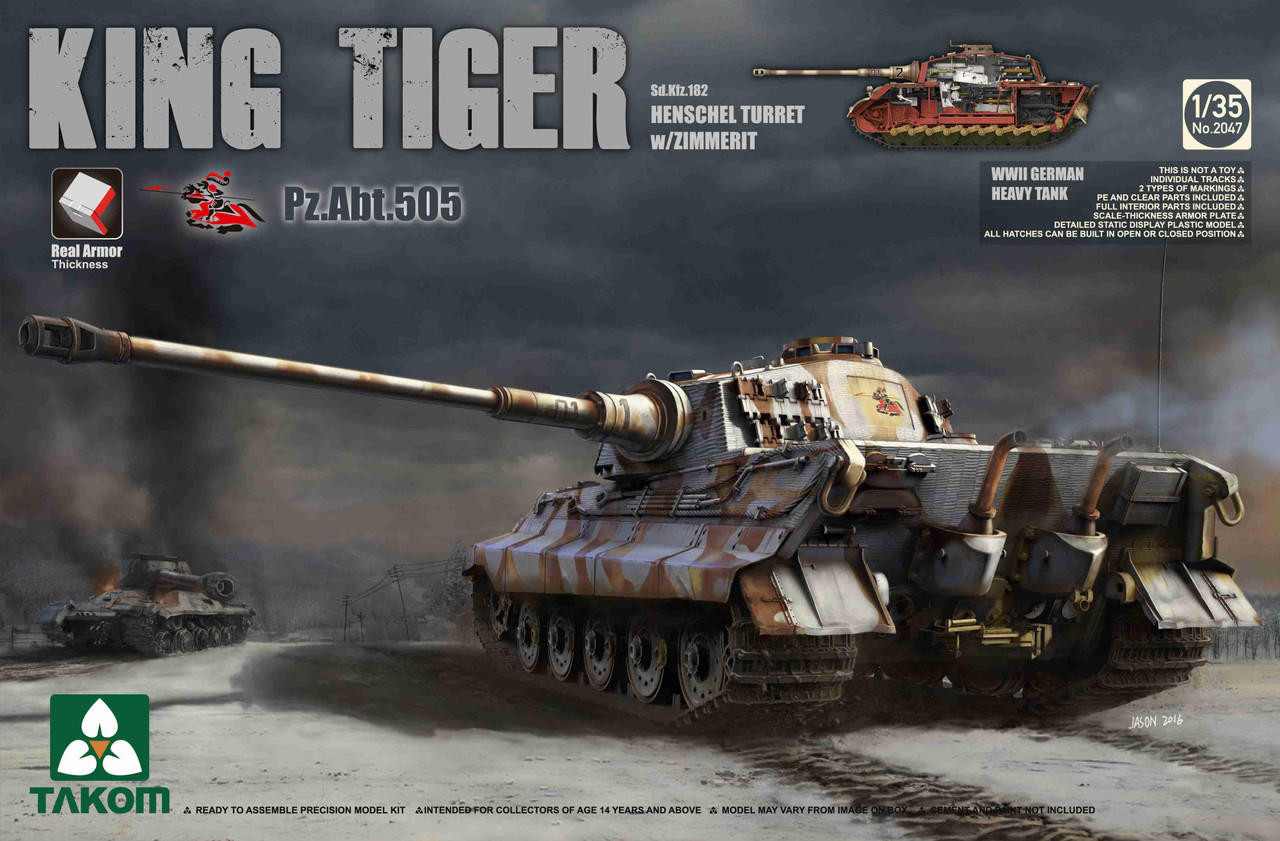 1/35 Takom WWII German King Tiger SdKfz 182 Pzbt505 Henschel