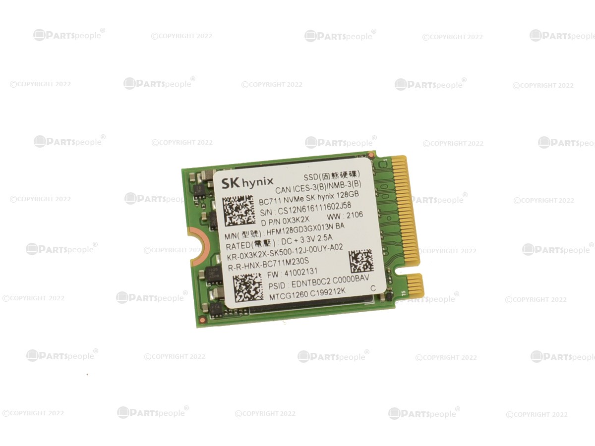 SK hynix 128GB NVMe PCIE SSD M.2 2230 Hard Drive X3K2X