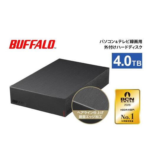 BUFFALO 外付けハードディスク 4TB 外付け HDD 録画用外付けHDD 録画用