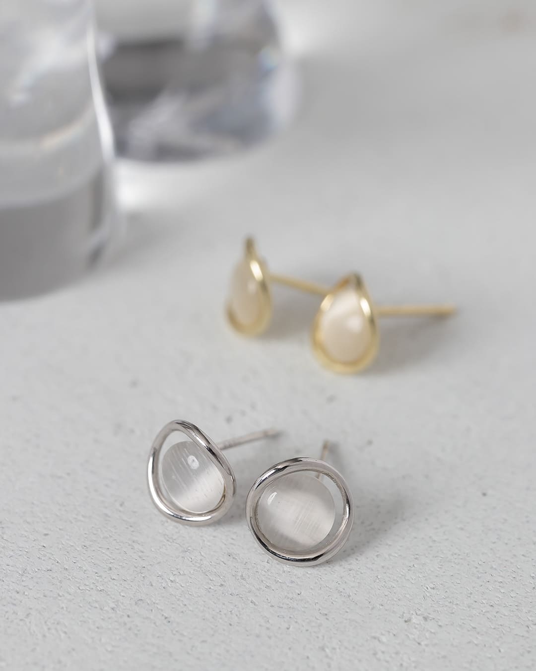 S925/14KGP】キャッツアイモチーフミニピアス – ChooMia（チュミア）