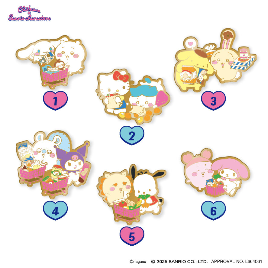 ちいかわ×サンリオキャラクターズ スーパーマーケットなピンズ