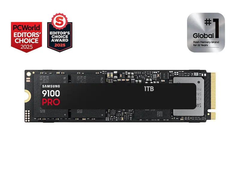 Samsung 9100 PRO 1TB Samsung V NAND TLC NAND (V8) PCIe Gen 5 x4
