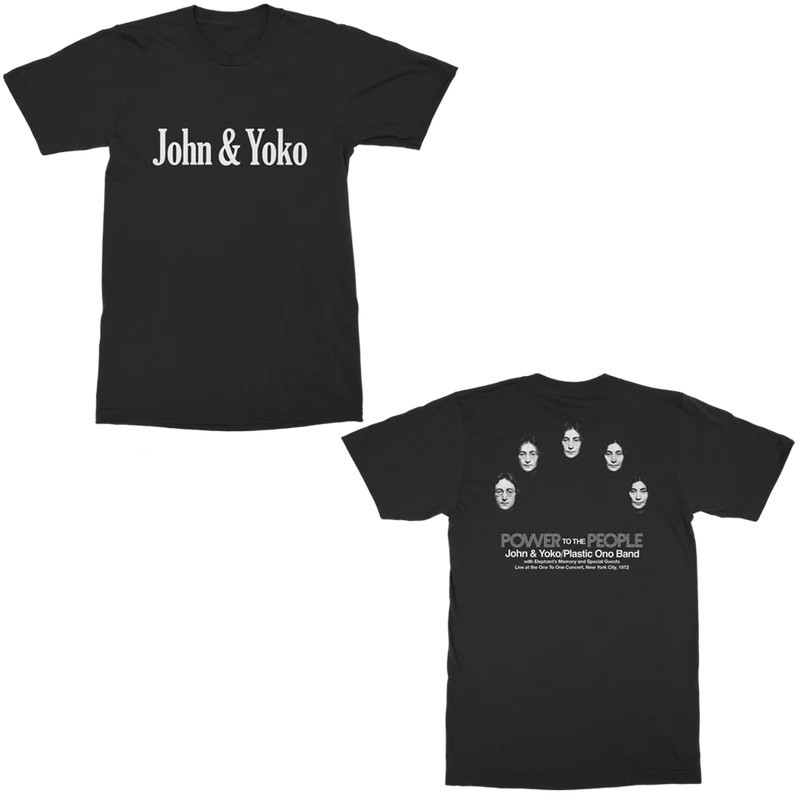 ジョン・レノン＆オノ・ヨーコの公式Tシャツ＆ステッカーが日本でも
