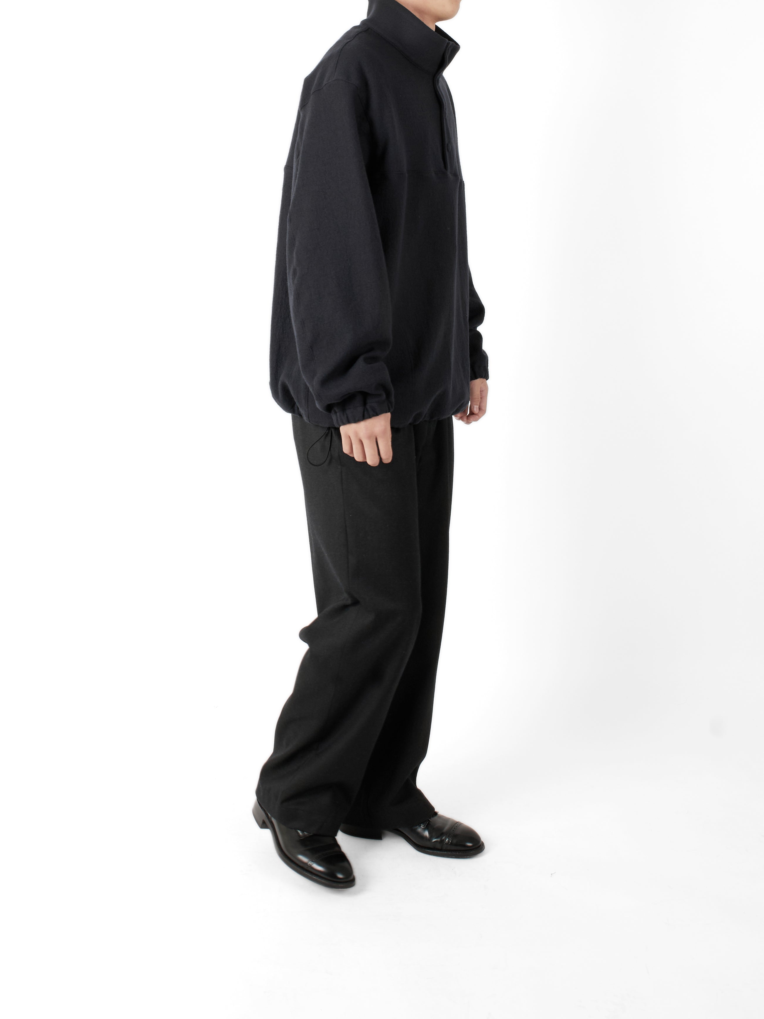 Super160's WOOL CRATER JERSEY PULLOVER｜GREIGE – Cornier